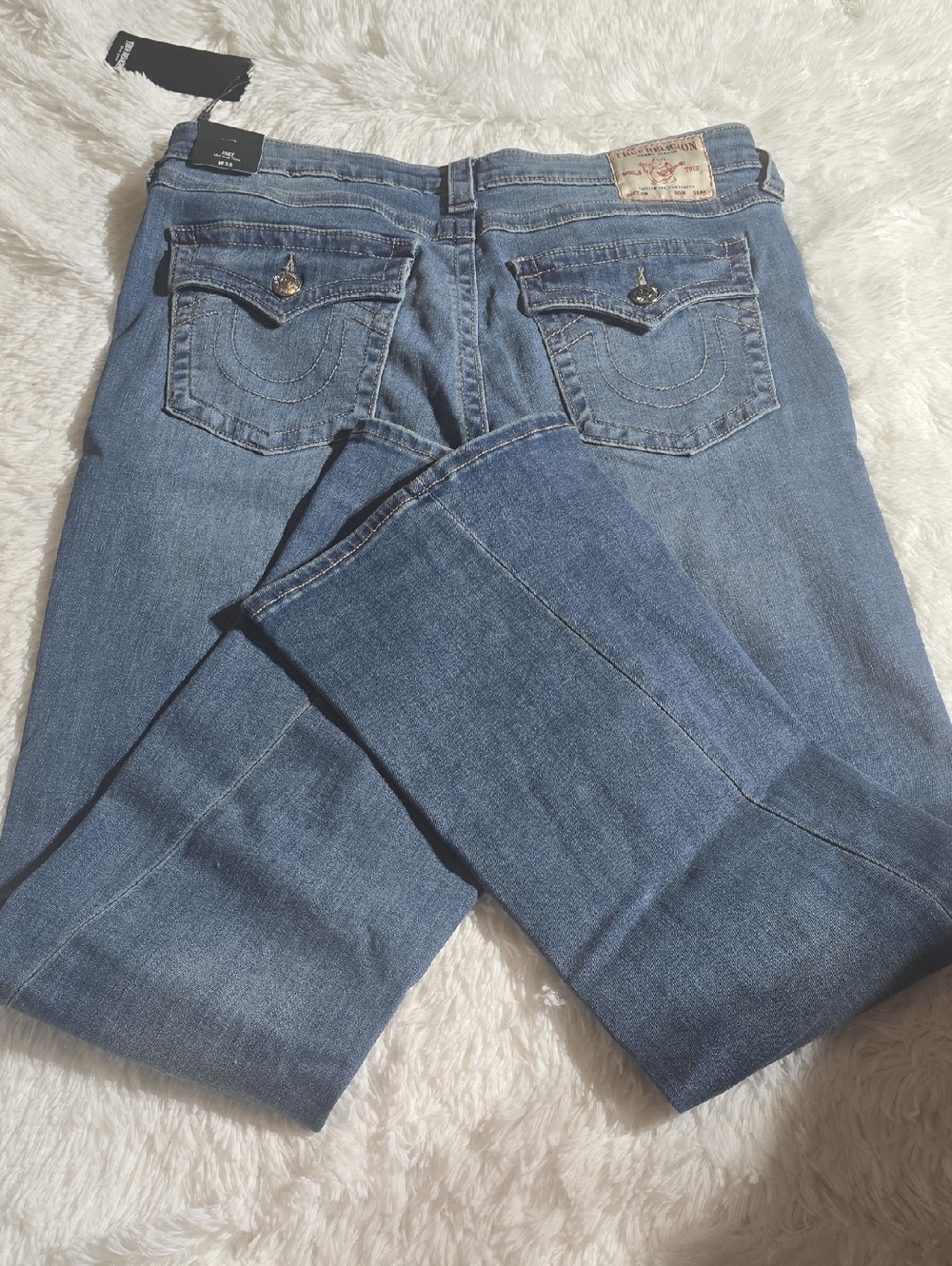 True Religion Women's Slim Straight Blue Denim Jeans